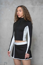 Contrast Slit Skort