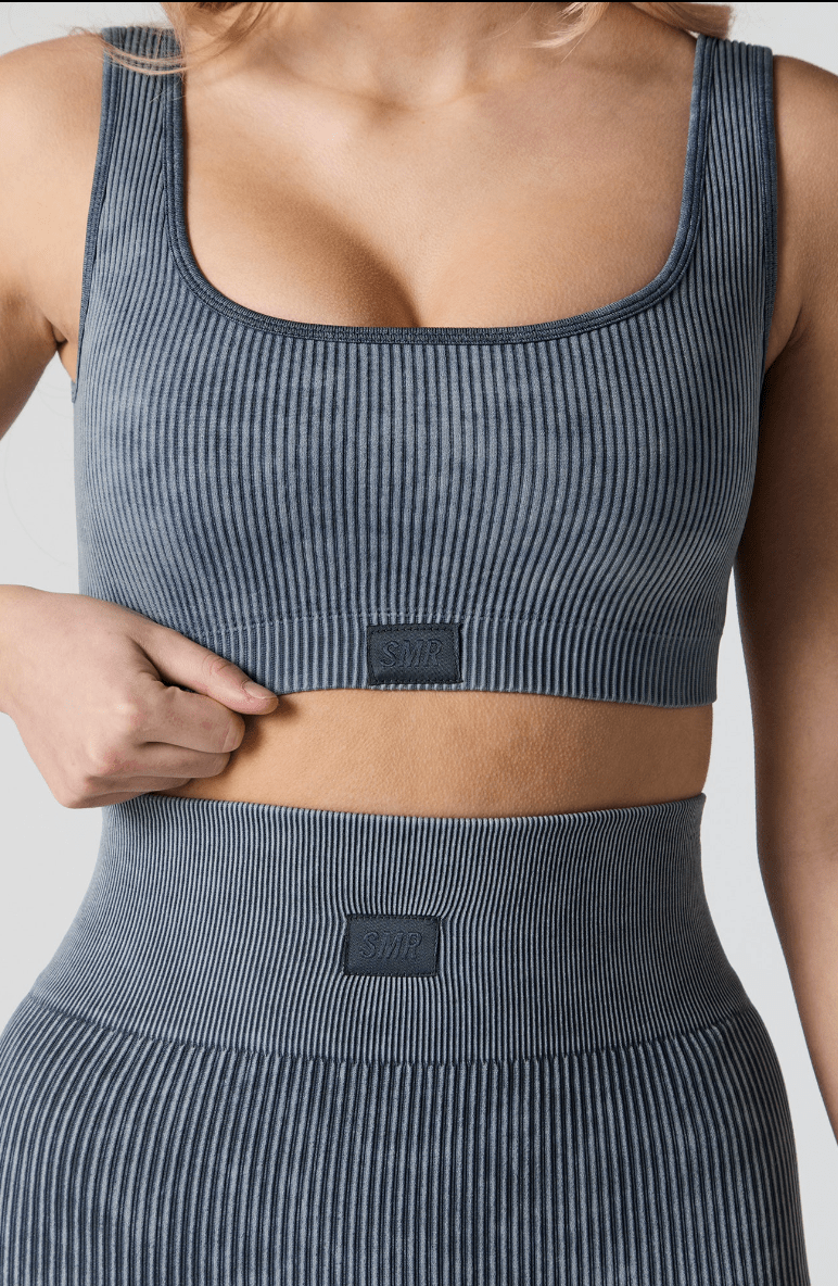 Washed Seamless Rib Sports Bra