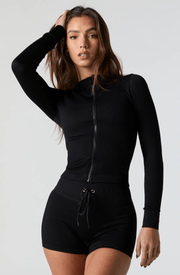 Seamless Long Sleeve Zip-Up Top