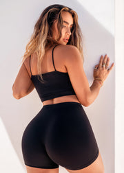 SMR CARMEL BOOTY SHORTS - BLACK