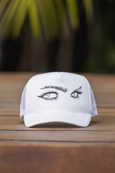 Sommer Ray Eyes Trucker Hat - White