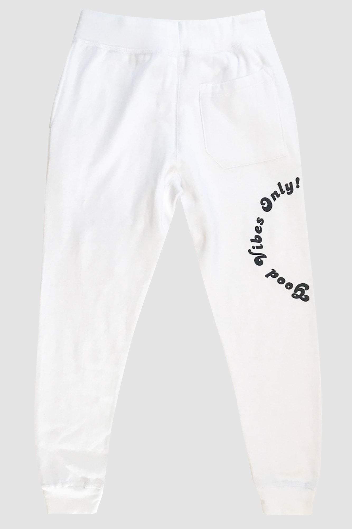 GOOD VIBES ONLY Unisex Sweatpants - White